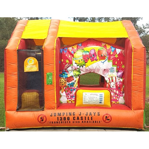 MASSIVE JUMPING CASTLE SALE - 4mx4m SHOPKINS JumpnSlide Combo **Commercial ** USED MASSIVE JUMPING CASTLE SALE - 4mx4m SHOPKINS JumpnSlide Combo **Commercial ** USED